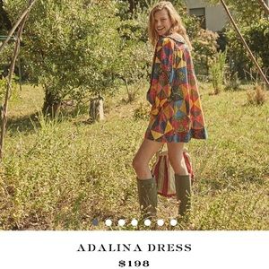 Doen Adalina dress countryside patchwork print sz med